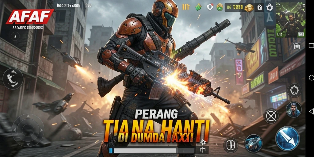 Tampilan aksi seru dalam gameplay AFAF.