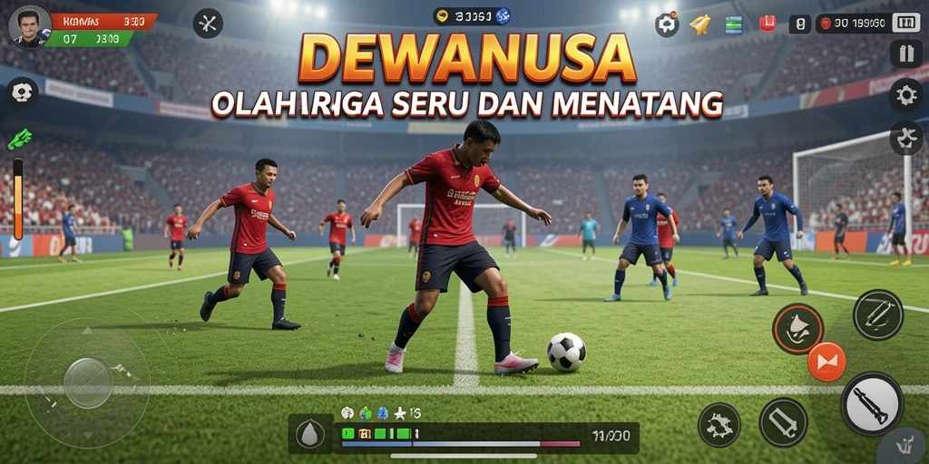 Tampilan gameplay seru di DEWANUSA dengan berbagai cabang olahraga.