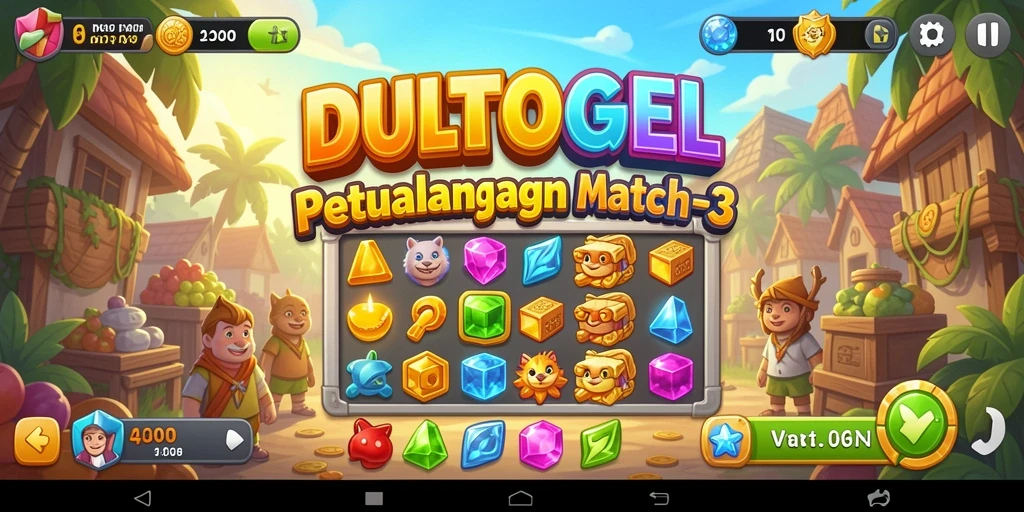 Gameplay DULTOGEL yang penuh warna dan menyenangkan