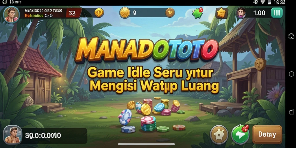 Tampilan gameplay MANADOTOTO dengan mekanisme Idle yang menarik.