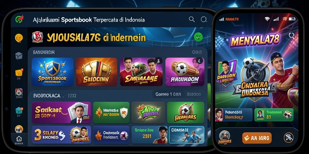 Screenshot utama MENYALA78 menampilkan antarmuka taruhan olahraga.