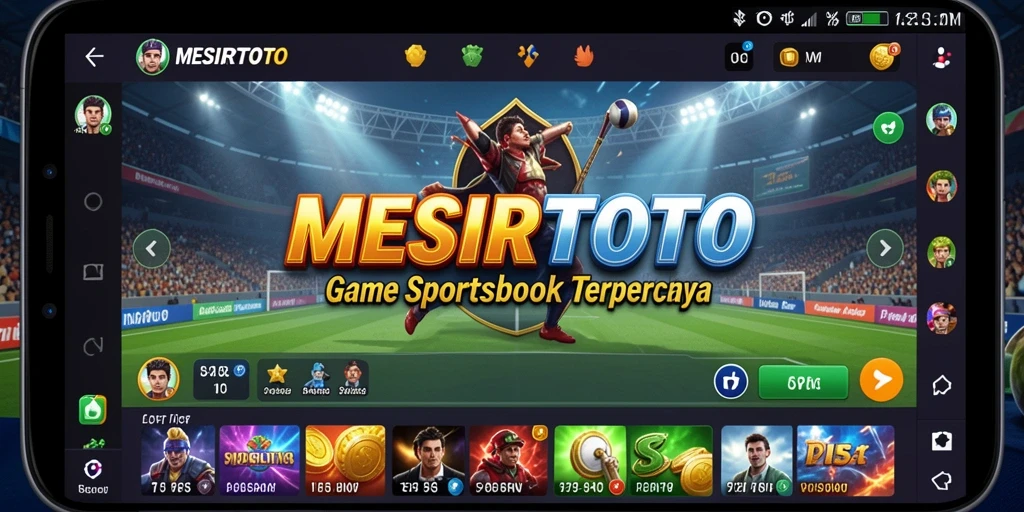 Screenshot utama MESIRTOTO menampilkan gameplay Sportsbook yang menarik.