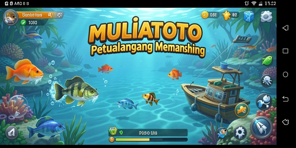 Tangkapan ikan besar di mulia toto, gameplay memancing yang menantang.