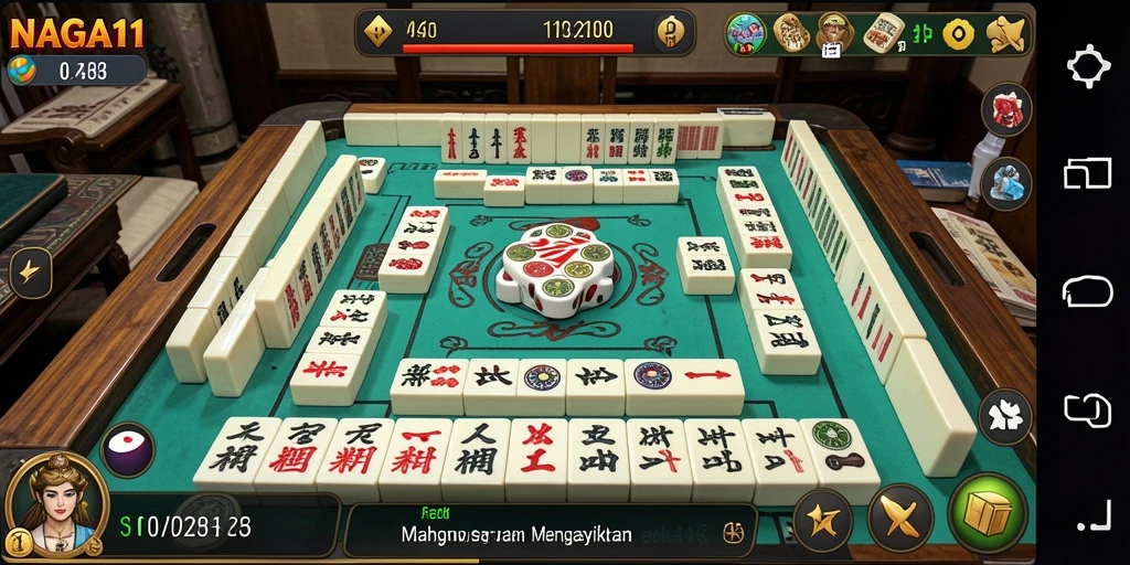 Gameplay Mahjong seru di NAGA11 dengan grafis menarik.