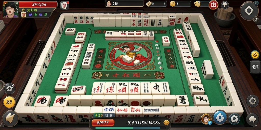 Screenshot gameplay SPY77 yang menampilkan tantangan Mahjong.