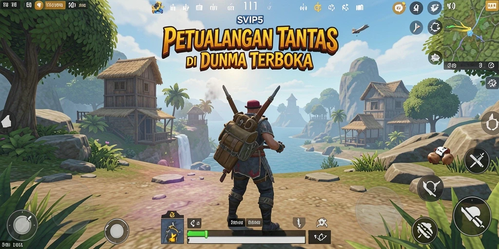 Screenshot gameplay SVIP5 menampilkan dunia terbuka yang luas dan detail.