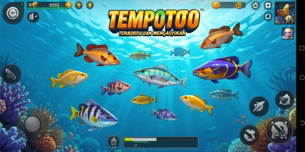 Tampilan menakjubkan dari gameplay Tembak Ikan TEMPOTOTO.