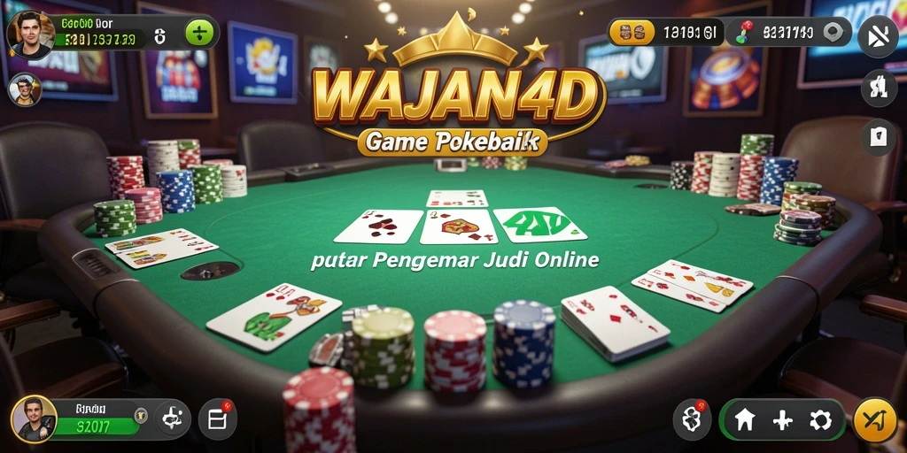 Screenshot gameplay WAJAN4D menampilkan aksi seru Poker.