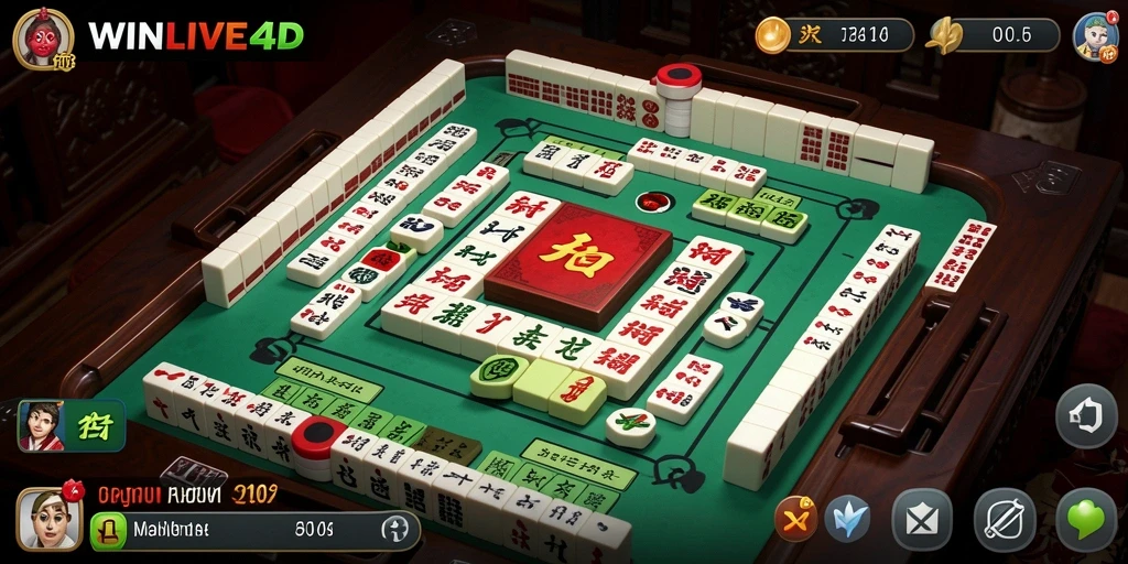 Gameplay seru dari WINLIVE4D menampilkan tantangan Mahjong yang menarik.