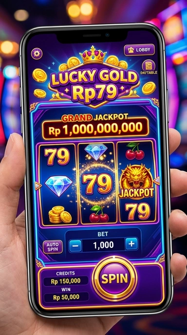 Tampilan antarmuka pengguna aplikasi rp79 yang sederhana.